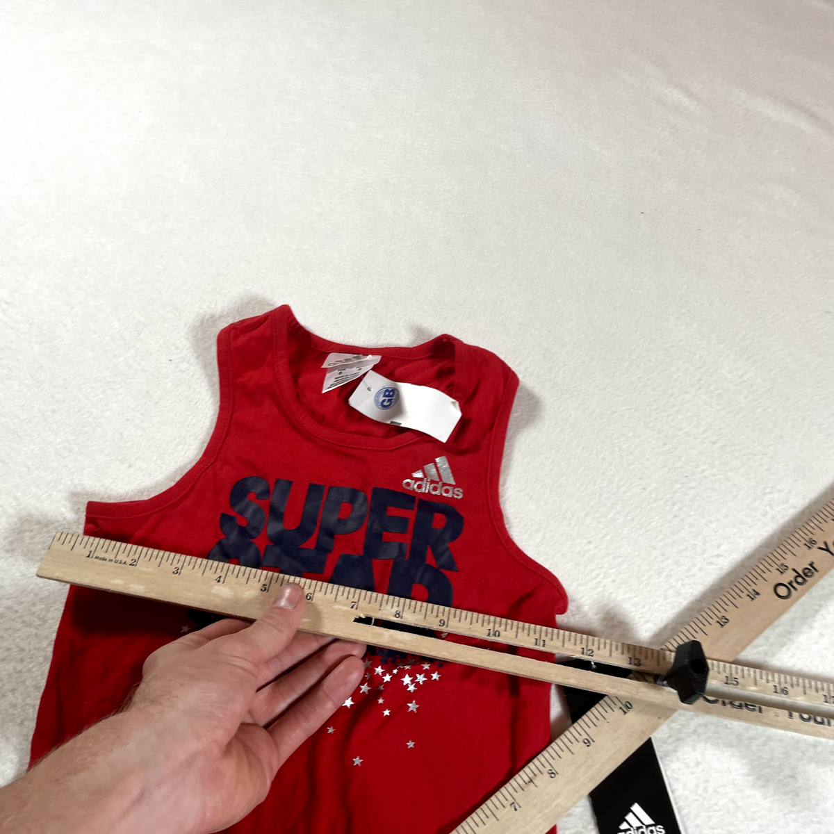 Adidas Tank Top Youth Size 6 Red Super Star Sleeveless Shirt Girls Gym  Athletic | eBay