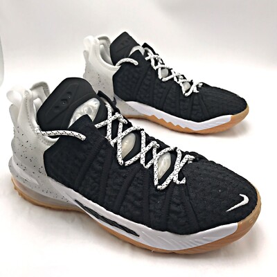 Nike LeBron 18 Black White Gum (GS) Youth shoes CW2760-007 sz 6y