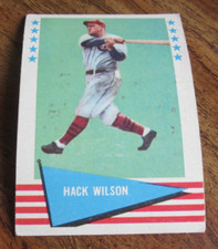Hack Wilson 1961 Fleer #87 Trading Card MLB Baseball Chicago Cubs