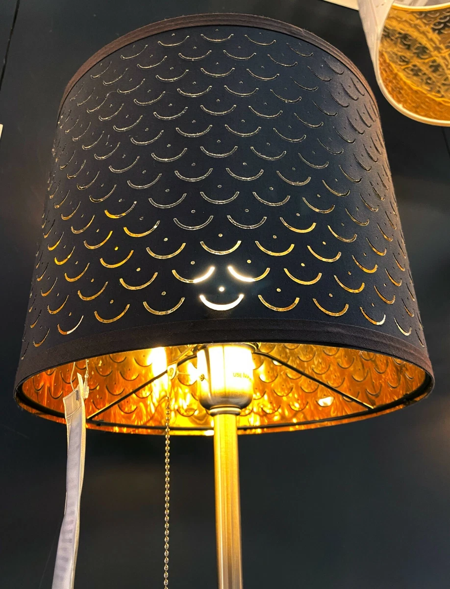 Ikea NYM NYMO Table Small Lamp Shade Perforated Black Brass 9