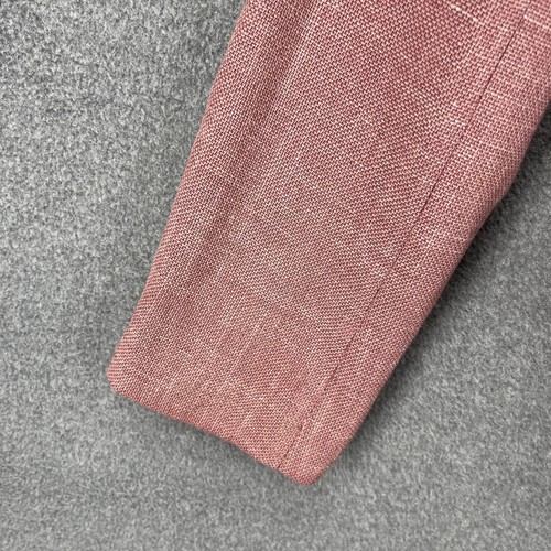Brooks Brothers Blazer Women 10 Pink Wool Silk Linen Italian Suit Jacket NO Belt - Picture 8 of 18