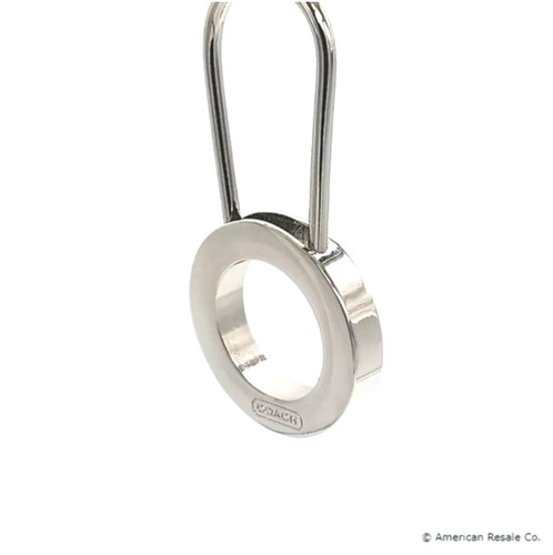 COACH Vintage Red Enamel Pinch Lock Locket Keychain FOB purse charm - Foto 4 di 6