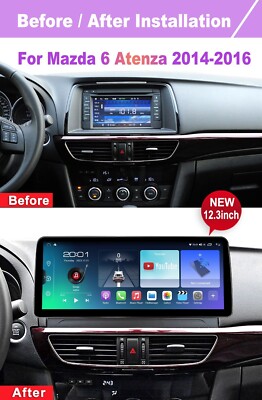 12.3inch Screen Android Car Radio For Mazda 6 Atenza 2014