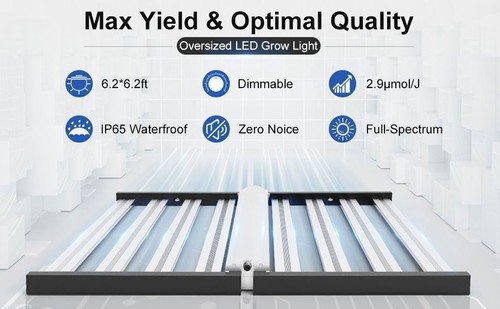 PHLIZON FC6500 LED Grow Light Sunlike Full Spectrum Hydroponics Indoor Grow CO2 - Picture 5 of 12