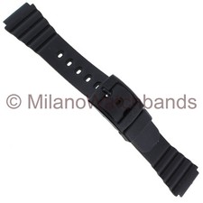 18mm Timex Black Rubber Replacement Fits Casio Sports Mens Watch Band TX1840