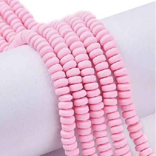 Handmade Polymer Clay Bead Strands For DIY Jewelry Crafts 7x3mm, 1 String - Picture 4 of 20