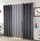 Premium Suede Velvet Room Darkening Curtains for Door 7 Feet, Pack of 3, Grey