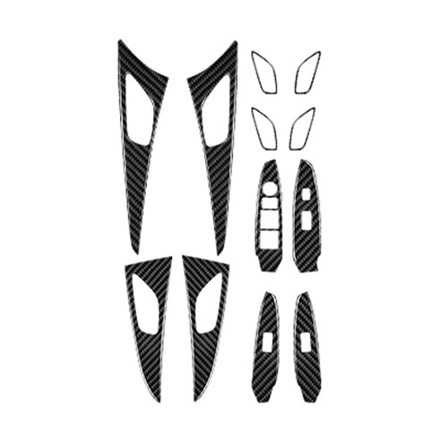 12Pcs Carbon Fiber Interior Door Control Kit Cover Trim For Mazda CX-5 2013-2015 - Picture 2 of 17