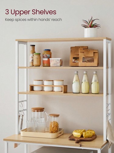 VASAGLE Baker's Rack, Microwave Oven Stand, Kitchen Tall Utility-Free shipping - Picture 4 of 6
