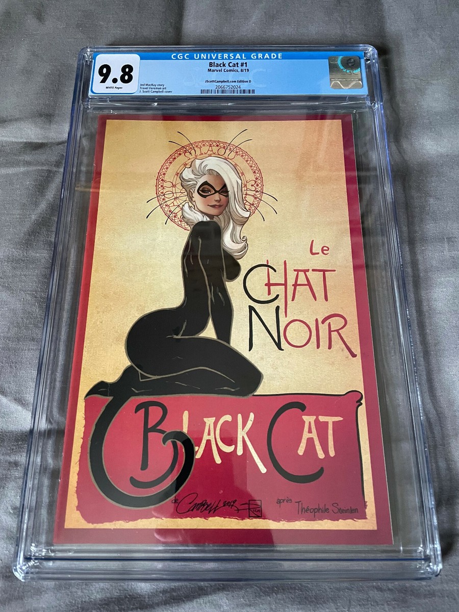CGC 9.8 Black Cat #1 2019 - J. Scott Campbell Cover D - Le Chat