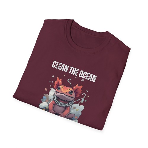 Axolotl Save the Ocean T-Shirt | Wildlife Lover Tee Conservation & Activist Gift - Picture 17 of 57