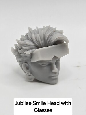 3d Print X-MEN JUBILEE SMILE GLASSES HEAD 1:12 GI Joe Classified/Marvel Legend
