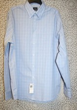 NWT Men's Arrow l/s Classic Fit Button Front Shirt - 16-16 1/2 - 36/37-Blue Dawn
