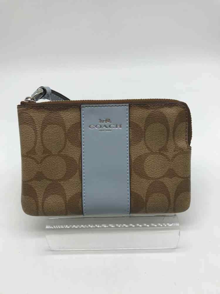 Pre-Owned Coach Brown Monogram Wristlet Wristlet