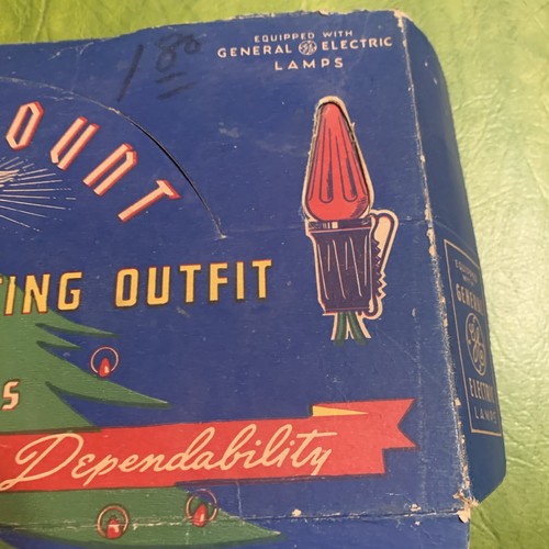 GE Vintage Paramount Straitline Christmas Lights Kliptons Indoor Glass In Box - Picture 4 of 14