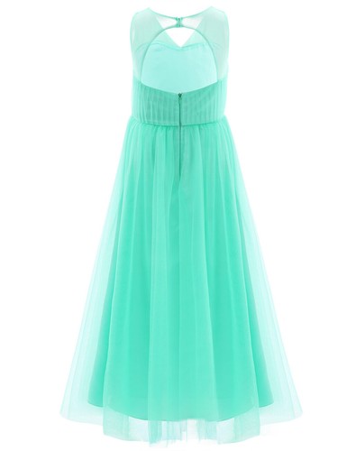 Girls Formal Long Dress Wedding Pageant Prom Ball Gown Princess Chiffon Dress - Picture 12 of 63