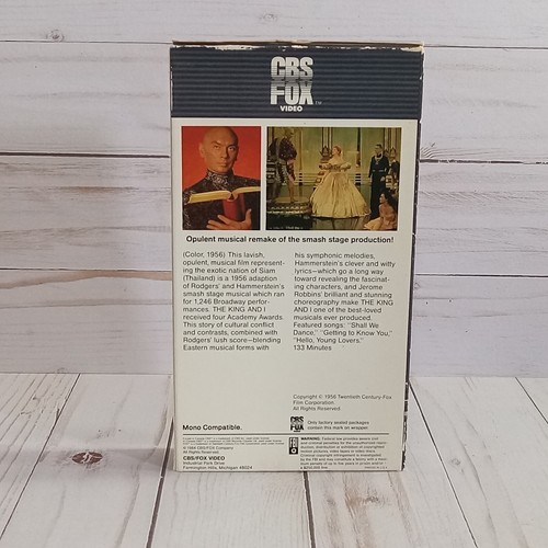 The King and I VHS Tape 1956 Musical/Romance 1984 CBS/Fox Release - SHIPS FREE - Picture 2 of 10