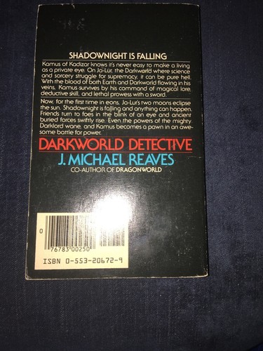 Darkworld Detective von Michael Reaves 0553206729 Bantam Bücher 1982 - Bild 2 von 4
