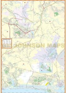 Brunswick County Nc 27 X 39 Laminated Wall Map G Ebay