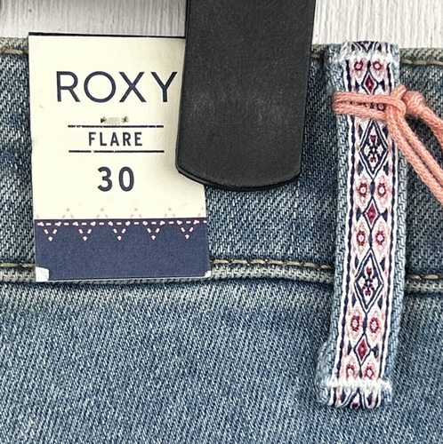 Roxy Womens 30 Light Blue Flare Jeans NWT - Picture 6 of 12