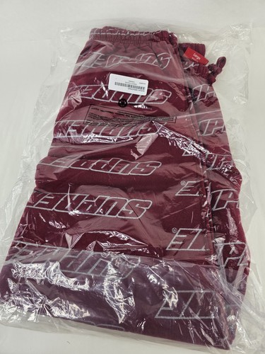 Supreme Repeat Cardinal Sweatpant Red 2018 Size Large New - Picture 4 of 7