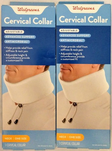 2 Collares Cervicales Ajustables Walgreens Soporte Avanzado Antimicrobiano Talla Única