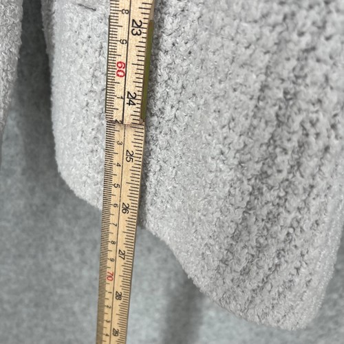 Barefoot Dreams CozyChic Lite Waffle Knit Open Front Cardigan Size M Ocean Gray - Picture 10 of 12