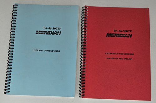 Meridian PA-46-500TP Normal & Emergency Procedures Manuals Reference Only