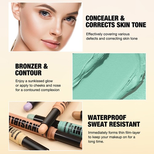 Highlight Concealer Contour Stick 6 Farben Cremiges Make-Up Kosmetik K - Picture 4 of 18