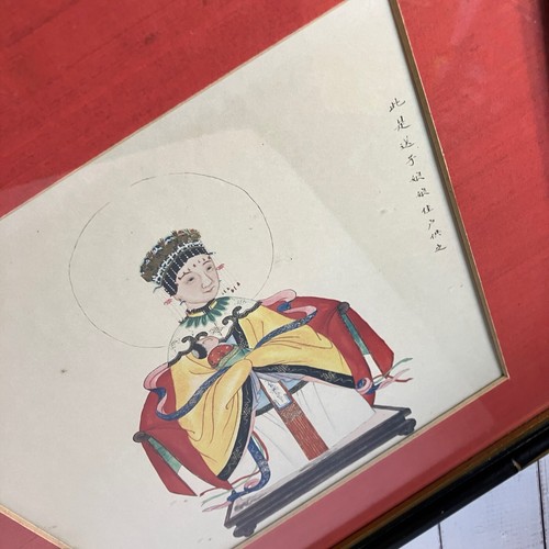 Cornice stampa blocco artistico cinese vintage Zhou Peichun Keihoku dea del parto - Foto 12 di 21