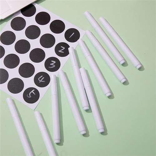 5 Sheets Removable Chalkboard Labels Blackboard Stickers Marker Pens Home Office - Picture 17 of 20
