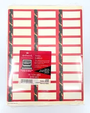 NEW Hallmark Designed 120 Green & Red Christmas Labels Holiday Name Gift Address