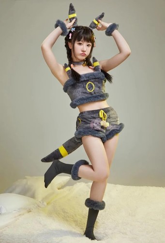 Cosplay Costume Women Sexy Flannel Hooded Bodysuit Socks Suit Cartoon Plush - Picture 35 of 37