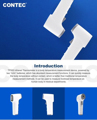 TP500 Infrared Non-Contact Digital Forehead Thermometer Temp termometro USA CE - Picture 6 of 8
