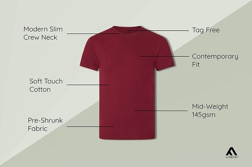 Crew Neck Unisex Soft Style Plan 100% Cotton Short Sleeves T-Shirt For Men's - Picture 6 of 19