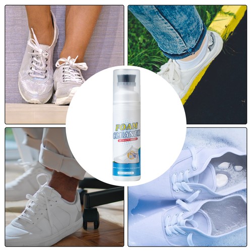 100ml Shoe Cleaner With Brush Head Sneaker Tennis Leather White Shoes Cleaning - Picture 10 of 10