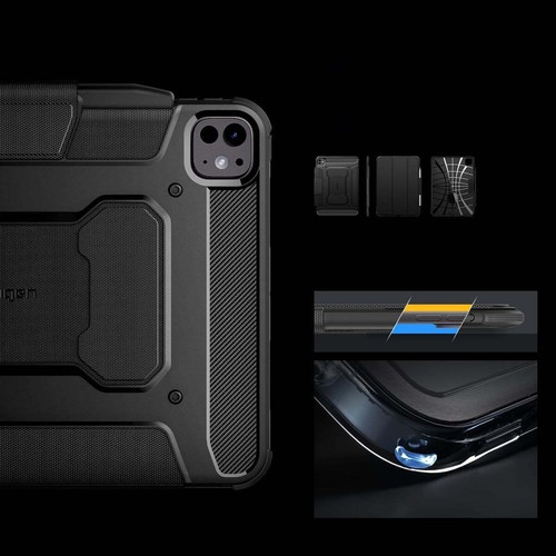 Hülle für iPad Pro 11" 5 gen. 2024 Spigen Case Cover Futeral Tasche Etui Sc - Photo 12/12