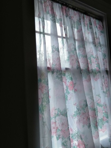 Beautiful Vintage Floral Voile Panels and Matching Scarves (4 Panels, 2 Scarves) - Picture 11 of 12