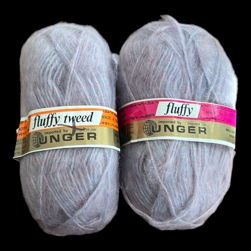 2 Hilos Púrpura Unger Esponjoso Tweed Hilo Color 708 Madeja De Colección 156 Yardas Ea Francia - Imagen 11 de 11