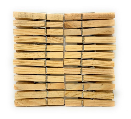 24 pcs Wooden Clothespins Set Laundry Clothes Pins 3" long arts, crafts or more - Picture 2 of 3