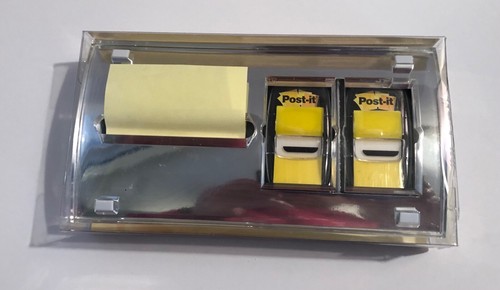 Post-it Note & Flag Dispenser, 3 x 3 Pop Out Notes White/Clear Designer - Picture 2 of 4