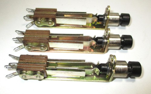 Switchcraft Lever Action Momentary On/Off Switch With Black Knob 3 Pcs.