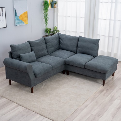 Panana 5 Seat Sectional Sofa Couch,L shaped Sofa with Built in USB Port Chaise - Picture 93 of 132