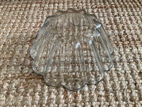 Vintage Pyrex 23cm 824 Fluted Clear Glass Jelly Trifle Brioche Bowl France - Picture 4 of 9