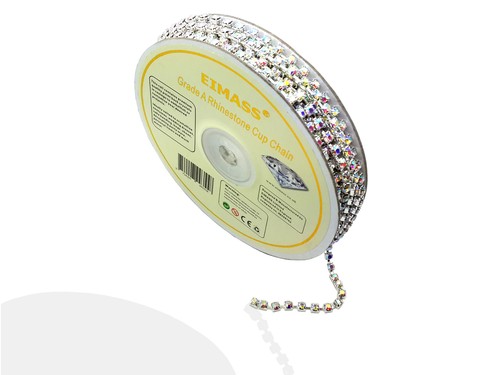 EIMASS® 3575 Grade A Rhinestone Cup Chain, Glass Diamante Crystals Trimming - Picture 13 of 34