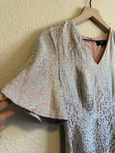 POMELO Elegant Silver and Peach Dress- size M ( run small ) - Picture 4 of 15