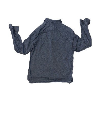 WOMENS DKNY Cotton Linen Chambray SHIRT Top Blouse Sz L - Picture 2 of 3