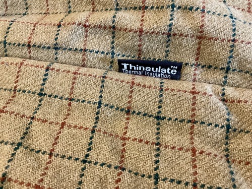 Lands End Men's Large Regular (42-44)  Blue Wool Lined Hooded Parka Jacket - Picture 12 of 14