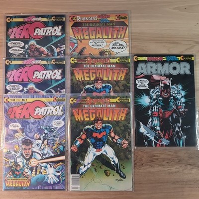 Continuity Comics LOT - Armor #1, Megalith #1-2, Zero Patrol #1, 2 High Grade