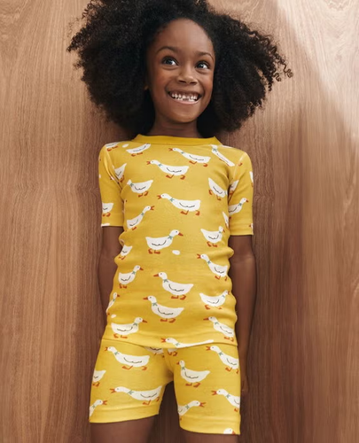 NUEVO CON ETIQUETAS PIJAMA JOHN CORTO HANNA DIFFERENTSON PATOS AMARILLOS 130 8 $45 AGOTADO - Imagen 5 de 5